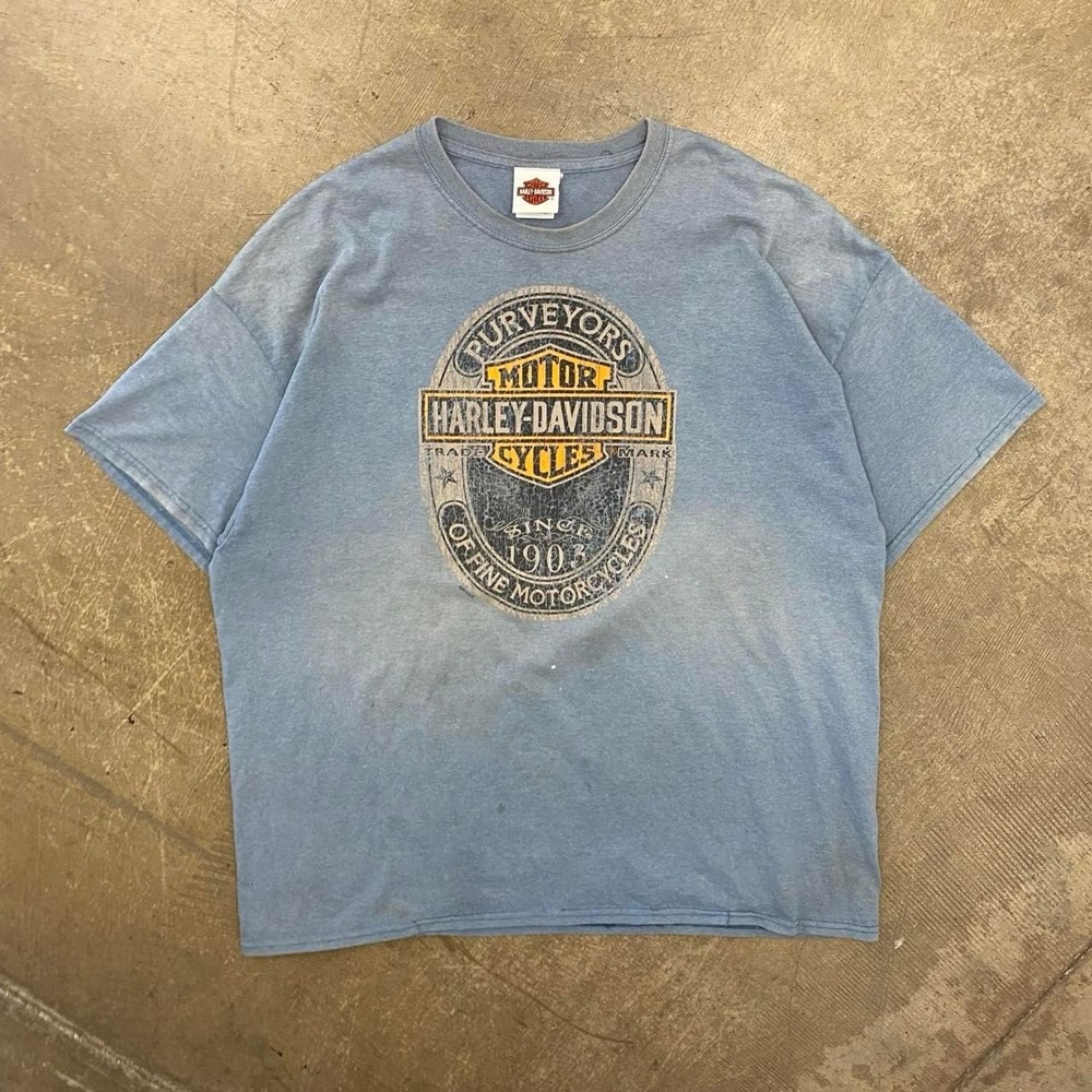 Vintage Harley Davidson Motorcycle Biker Pacific Junction Iowa 2000s T-Shirt XXL